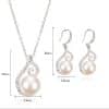 Bridal Rhinestone Pearl Necklace Jewelry Set