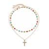 Crystal Cross Necklace Men's Retro High Sense