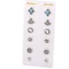 Explosion models retro turquoise shells a variety of 6 pairs of earrings set combination earrings jewelry women's