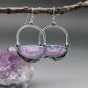 Vintage Geometric Long Turquoise Moonstone Drop Earrings