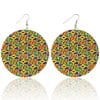 Bohemian Set Fashion Color Printing Earrings Exaggerated European And American Trend Simple Style Earrings