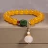 Yellow Agate Crystal Bracelet Female Gold Silk