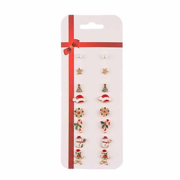 Fashion 8 Pairs Pearl Combination Card Stud Earring Set