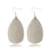 Bucket-shaped Leather Double-sided Water Drop Earrings