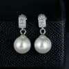 Drop Earrings Fine Jewelry Female Drop Earrings with Pearls Earrings 925 Sterling Silver Jewelry Mother's Day Gift