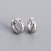 Geometric Circle Horse Eye Zircon Stud Earrings