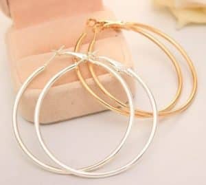 Big Circle Metal Exaggerated Circle Earrings Circle Geometry Earrings