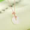 Apricot Girl Retro Blessing Safe Buckle Necklace