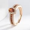 Champagne Real Gold Color Affordable Luxury Style Open Ring