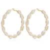 Women's Exaggerated Geometric Big Circle Shell Earrings