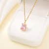 Gold Plating Simple Square Pendant Necklace For Women