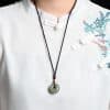 Hetian Jade Smoke Mauve Jade Safety Buckle Pendant For Men And Women