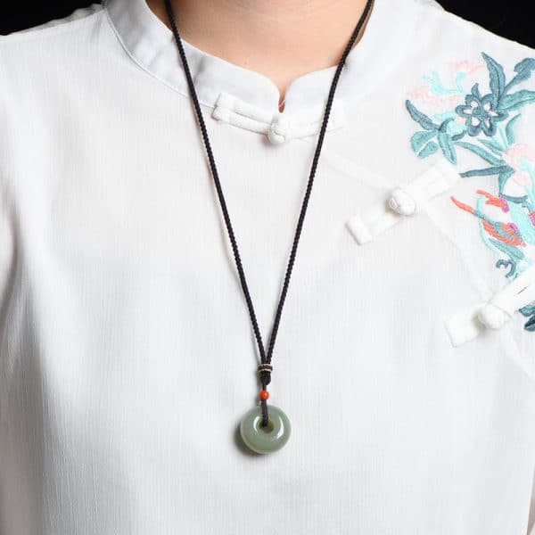 Hetian Jade Smoke Mauve Jade Safety Buckle Pendant For Men And Women
