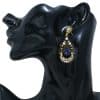 Drop-shaped Retro Alloy Diamond Earrings