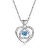 Beating Heart Necklace Light Extravagant Love Heart Ocean Heart Clavicle Chain Jewelry Suit