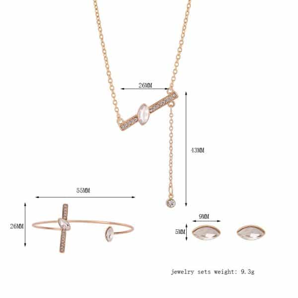 Art Series Jewelry Necklace Earrings Bracelet Set