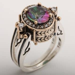 925 Silver Bi-color Ring Exquisite Fashion