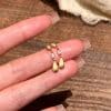 Brushed Water Drop Ear Studs Women