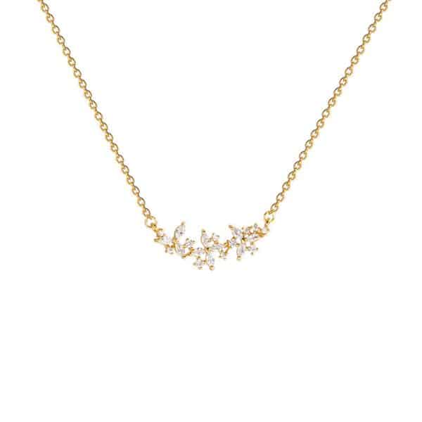 Simple Exquisite Petal Zircon Women's Necklace