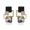 Classic crystal geometric square jewelry set