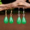 Emerald drop earrings