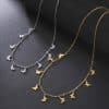 Cut Glossy Butterfly Pendant Clavicle Chain Stainless Steel Necklace