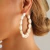 Women's Exaggerated Geometric Big Circle Shell Earrings