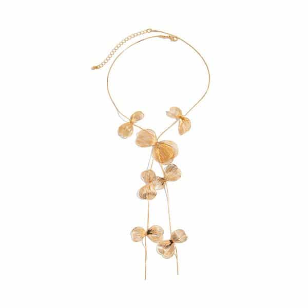 Ginkgo Leaf Tassel Three-dimensional Niche Retro High Sense Necklace Women