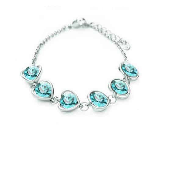 High-end Fashion Peach Heart Crystal Bracelet