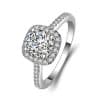 White Gold Plated Bracelet Eight Hearts And Eight Arrows Zircon Ring