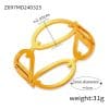 Fashion New Personalized Titanium Steel Gold-plated Diamond Geometric Bracelet