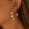 Butterfly Earrings Hollow Multi-layer Big Circle Ear Hook