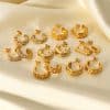 Women's Fashionable Diamond-set Stainless Steel Earrings
