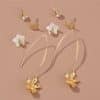 Set Combination Earrings Simple Temperament All-match Pearl Earrings