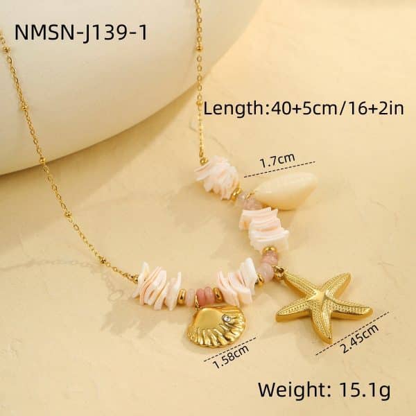 Shell Stainless Steel Necklace Clavicle Chain Jewelry