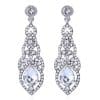Alloy Diamond Drop Shape Pendant Stud Earrings