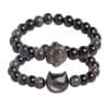 Cat Pendant Silver Stone Tigereye Amethyst Bracelet