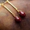 Natural Stone Drop Earrings Red Jasper Classic Earrings Elegant Lovely Jewelry Drop Gift