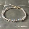 14K Gilded Natural Double Layer Blue Light Labradorite Moonstone Bracelet