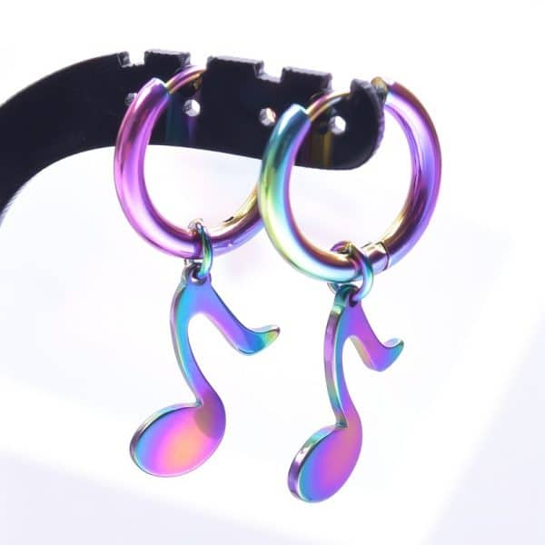 Colorful Steel Titanium Tassel Drop Earrings