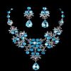 Butterfly Big Water Drop Necklace Earring Set Wedding