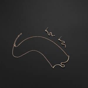 Snake-shaped Jewelry Set Alloy Inlay