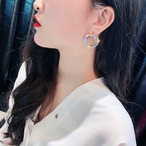 Geometric circle earrings
