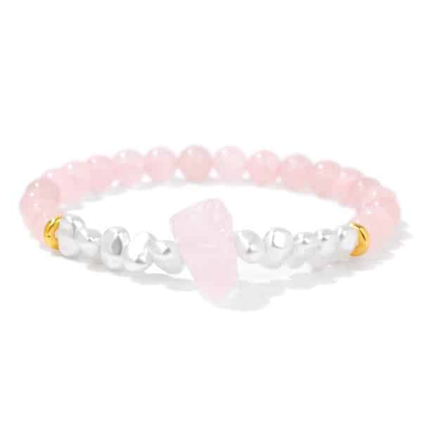 Women's Natural Imitation Sunstone Amethyst Bead Bracelet