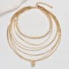Stacked Layered Alloy Necklace Elegant Necklace All-match Jewelry Suit