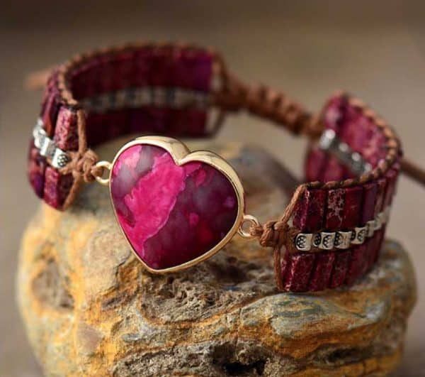 Women's Jewelry Bracelet Heart Shaped Imperial Stone