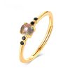 Can Be Combined Silver Plating 9k Gold Open Ring