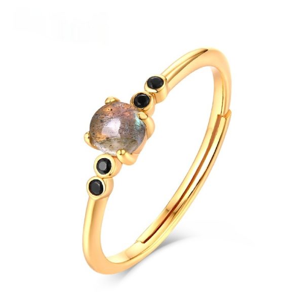 Can Be Combined Silver Plating 9k Gold Open Ring