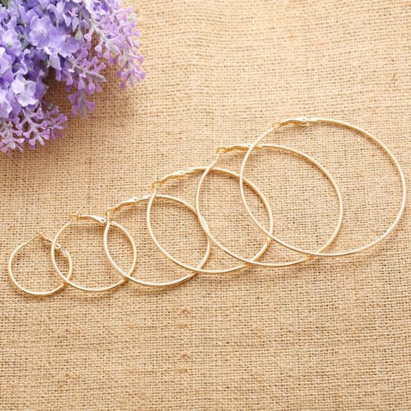 Big Circle Metal Exaggerated Circle Earrings Circle Geometry Earrings