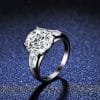 Classic Four-claw S925 Silver Ring 5 Karat Moissanite